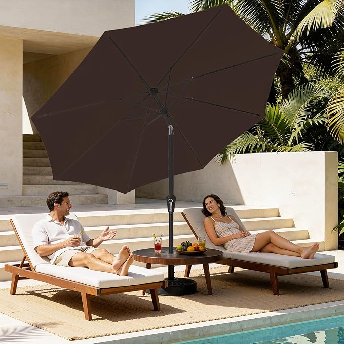 MEWAY 9ft Patio Umbrella Outdoor Table Umbrellas - Image 3