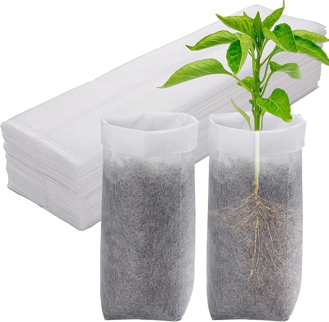 Cosweet 13.5''H Deep Nursery Grow Bags, Biodegradable Non-Woven Fabric Planting by Cosweet