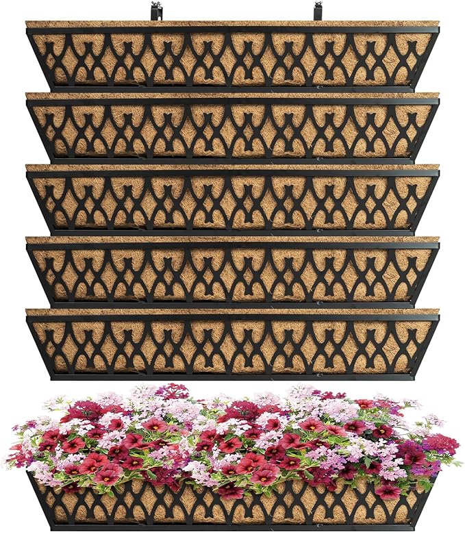 6 Pack 30 Inch Window Boxes Planters Railing Planter Box by KarlliuHOMEGARDEN