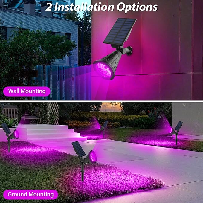 T-SUN LED Solar Spotlights, Waterproof Outdoor Security Landscape Lamps - Image 5