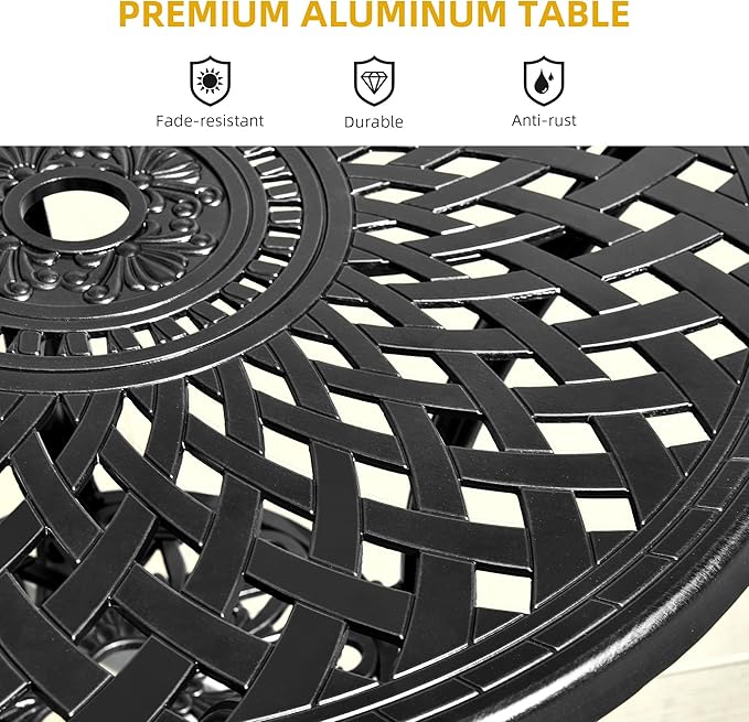 DWVO 30 Inches Round Patio Dining Table - Image 5