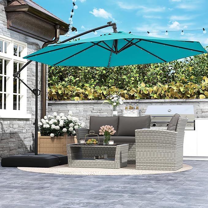 Tangkula 10ft Solar LED Patio Umbrella - Image 3
