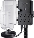 SURAIELEC Outdoor Power Stake Light Timer, Dusk to Dawn, 6 Electrical Outlet by SURAIELEC