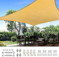 Quictent 20x20ft Fire Retardant 185G HDPE Sun Shade Sail by QUICTENT