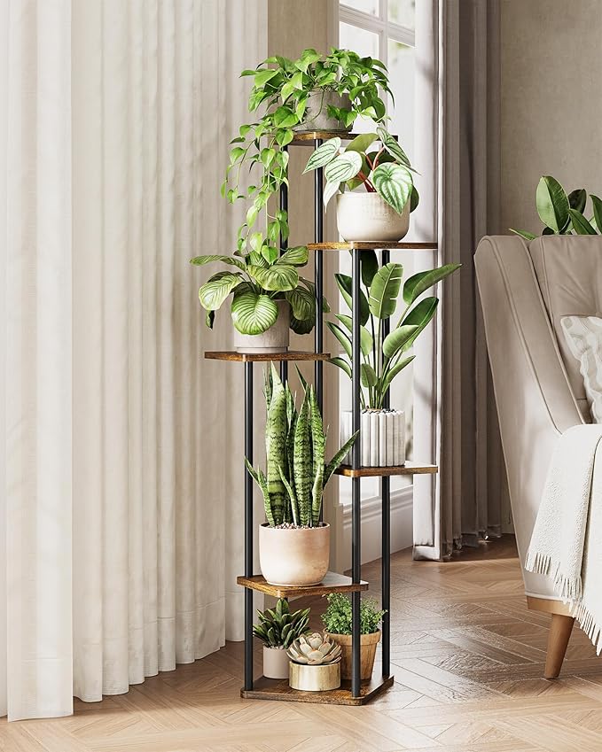 Corner Plant Stand Indoor 6 Tiered Tall Plant Stand Plant Shelf - Image 6