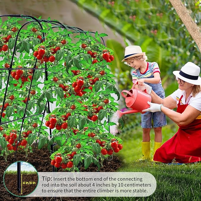 Garden Arch Trellis for Climbing Plants Outdoor, 50x48 inch Cucumber Trellis - Image 5