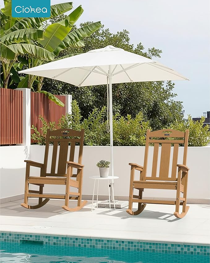 Ciokea Oversized Outdoor Rocking Chairs Set of 2, 380lbs Heavy-Duty Large Patio - Image 2