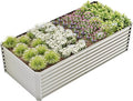 8x4x2ft Raised Garden Beds Kit, Galvanized Planter Garden Boxes Outdoor by kingddeergardenbed