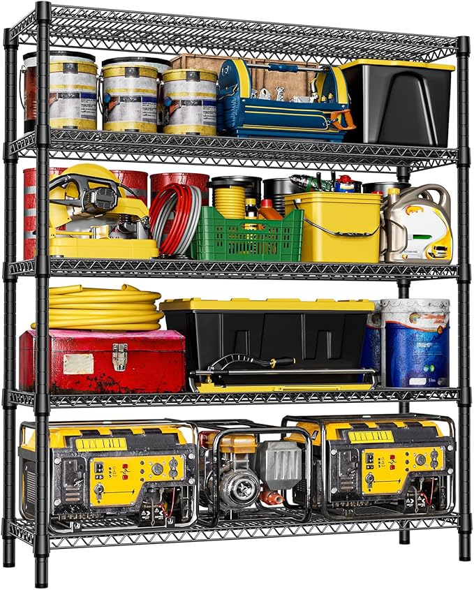 IZEUK 5-Tier Adjustable Heavy Duty Metal Storage Shelving Unit, Wide Utility by IZEUK