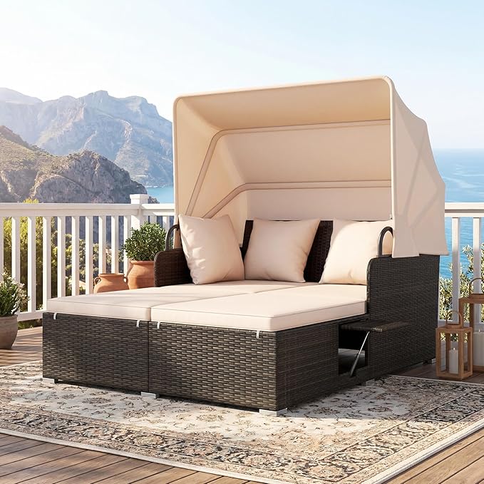 Tangkula Patio Rattan Daybed - Image 3