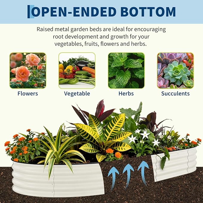 Garvee Galvanized Raised Garden Bed Outdoor, Rust-Resistant Raised Garden Beds - Image 6