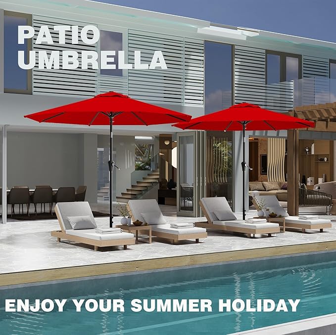 AreShark 9 FT Patio Umbrella for Outdoor, Outdoor Umbrella - Image 7