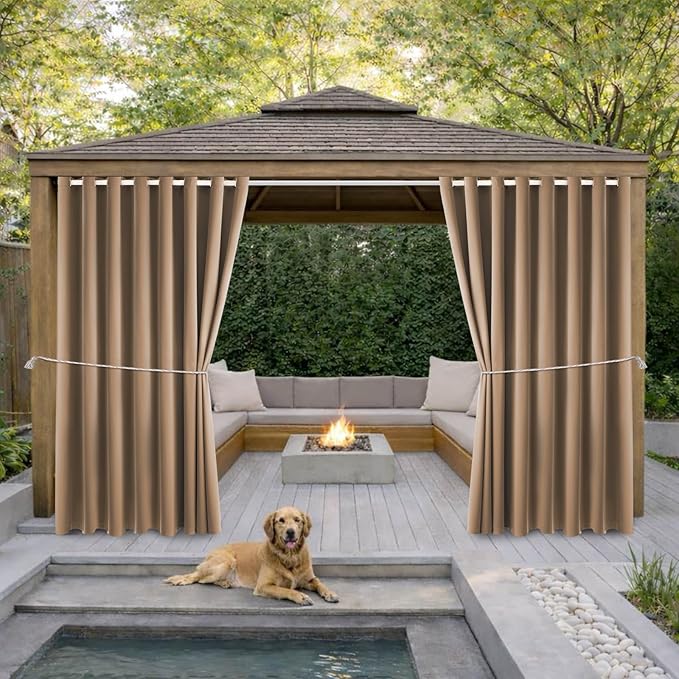 Waterproof Outdoor Curtain W105 x L95 by DivaenCamino