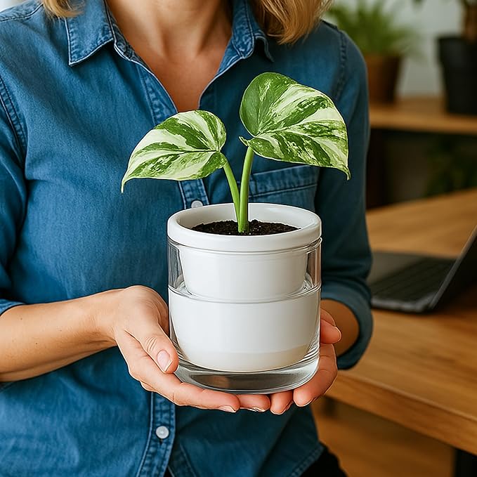 D'vine Dev 4 Inch Design Self Watering Planter - Image 2
