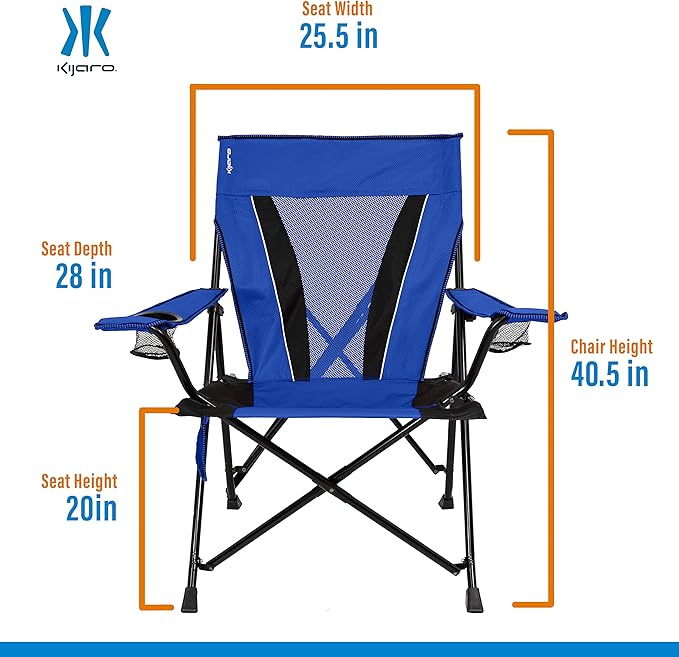 Kijaro XXL Dual Lock Portable Camping Chair - Image 3