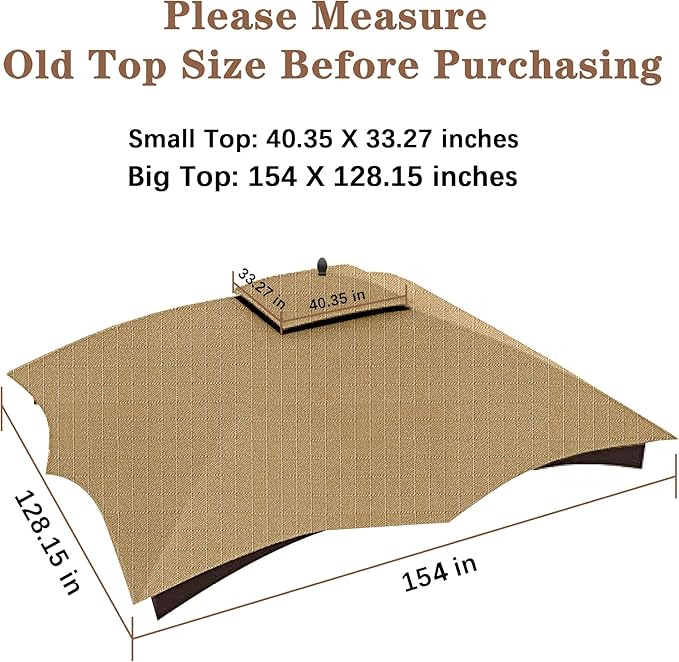 SCOCANOPY Beige Ripstop Replacement Top - Image 4