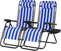 Nazhura Set of 2 Relaxing Recliners Patio Chairs Adjustable Steel Mesh Zero by NazhuraGoodCompanionAtHome