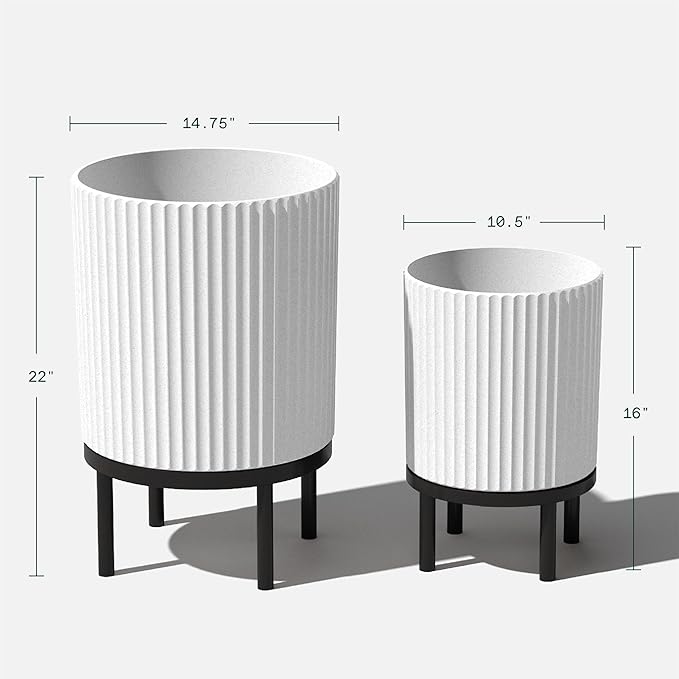 Veradek Demi Series Round Planter w/Stand - Image 3