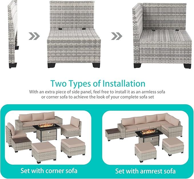 9-Piece Outdoor Patio Furniture Set - Image 2