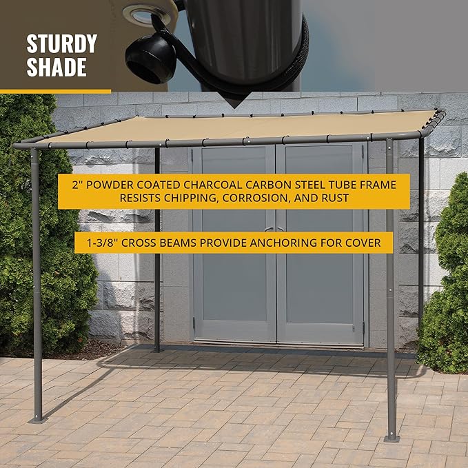 ShelterLogic 10' x 6' Solano Gazebo Canopy Charcoal Carbon Steel Frame and - Image 5