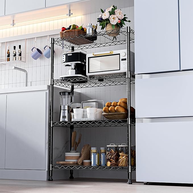 1000 lbs Storage Shelving Steel Heavy Duty 4-Tier Utility Shelving Unit Steel - Image 6