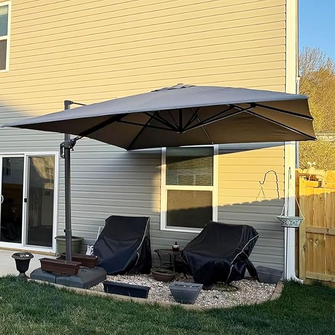 PURPLE LEAF 10' X 13' Rectangle Patio Umbrella by Unknown