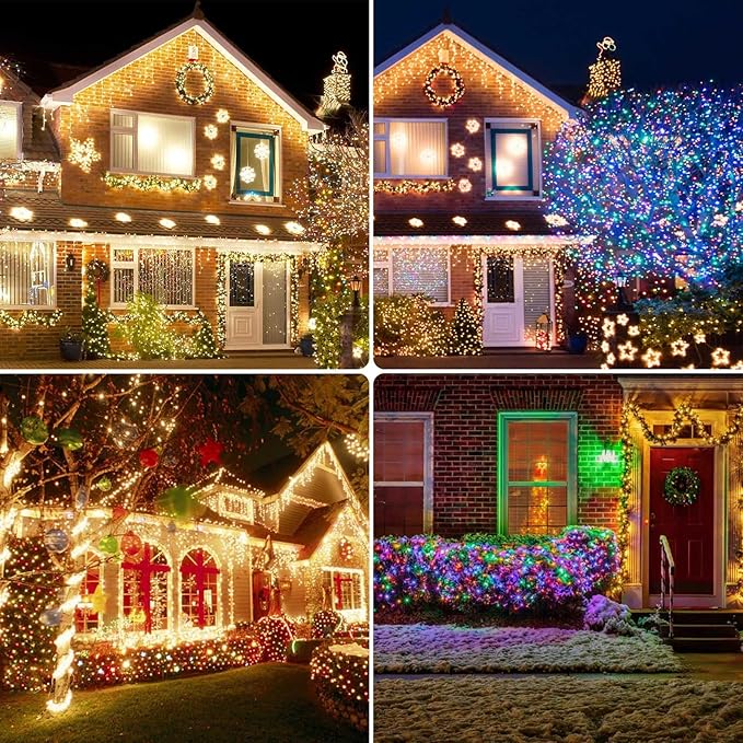 Warm White to Multicolor Color Changing 200 LED 66FT Connectable Christmas - Image 8