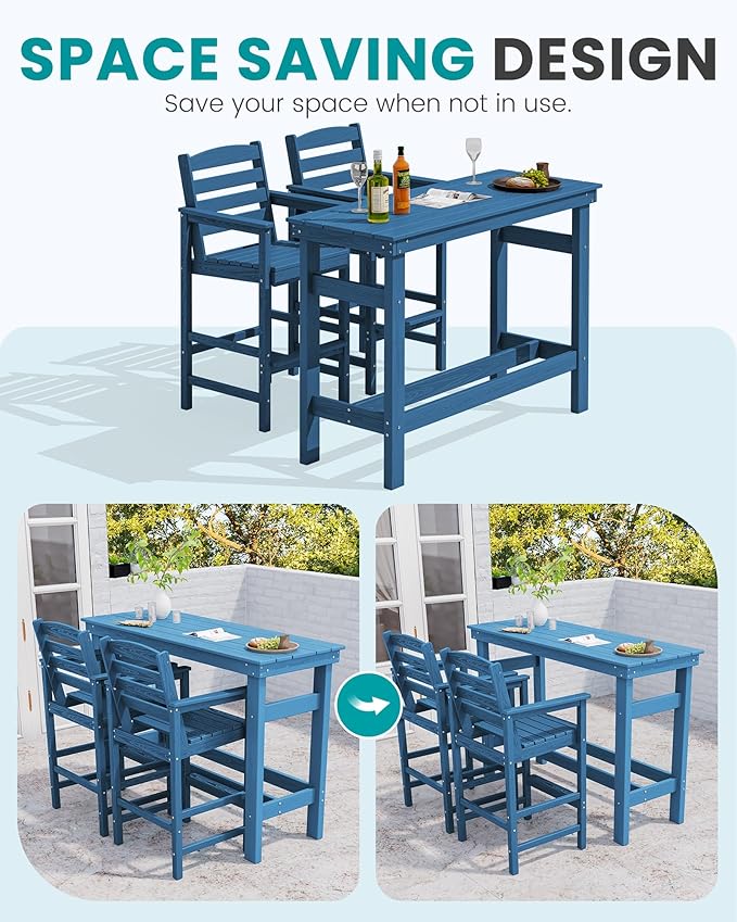 SERWALL 41" Outdoor Bar Table - Image 3