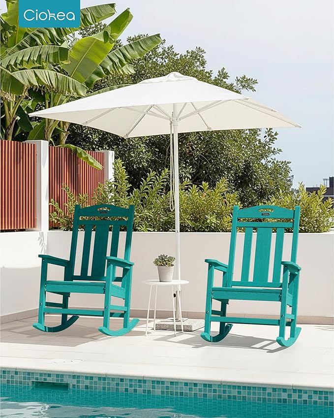 Ciokea Oversized Outdoor Rocking Chairs Set of 2, 380lbs Heavy-Duty Large Patio - Image 2