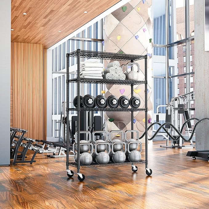 IZEUK Heavy Duty Garage Shelving, 4 Tier Wide Metal Storage Shelf Rack - Image 7