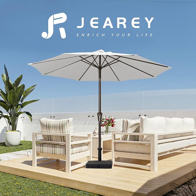 JEAREY 9FT Outdoor Patio Umbrella Outdoor Table Umbrella - Image 6