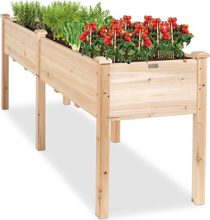 Best Choice Products 72x24x30in Raised Garden Bed, Elevated Wood Planter Box by BestChoiceProducts