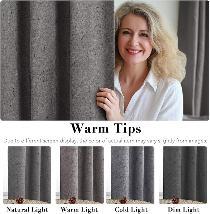 H.VERSAILTEX Linen Curtains 100% Blackout Curtains - Image 5