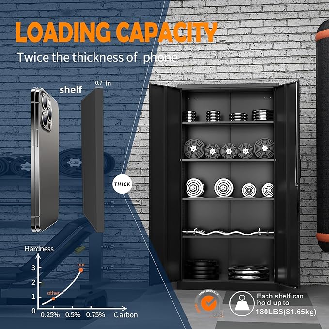 Yizosh Metal Storage Cabinet - Image 5