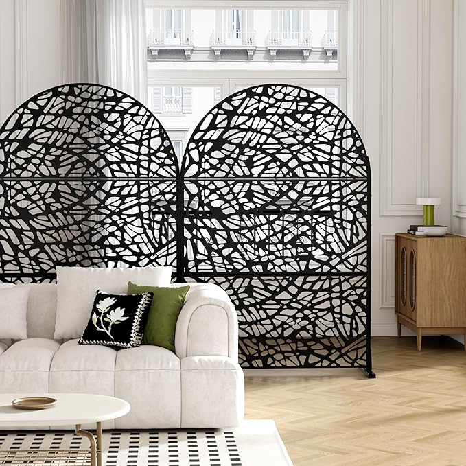 Casaphoria 72" H x 47" W Arched Metal Privacy Screen - Image 7