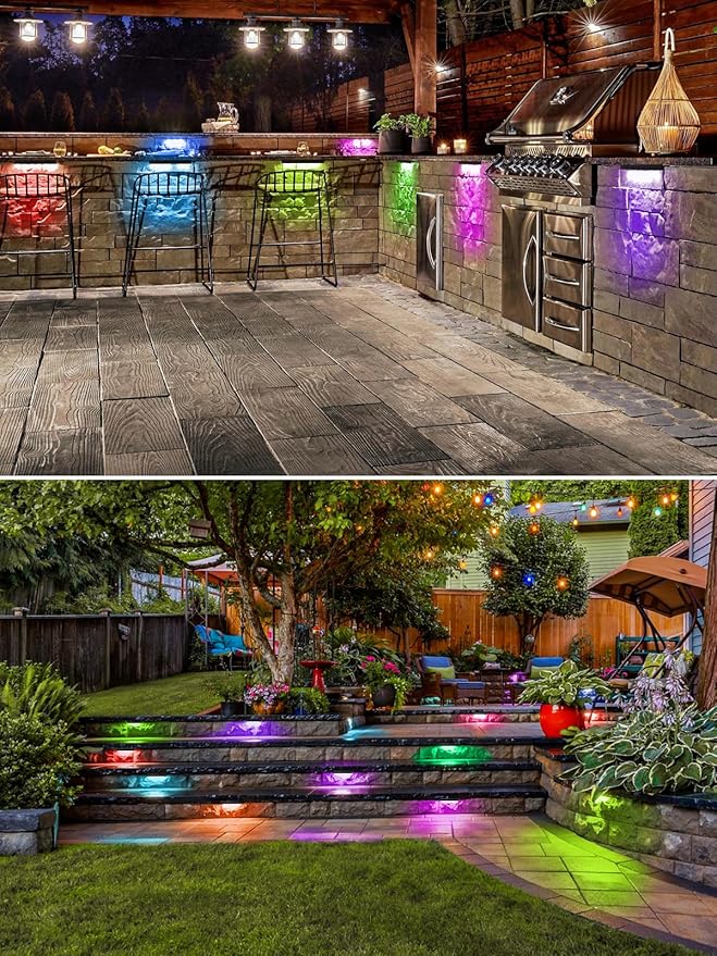 5W RGB Retaining Wall Lights 7 inch LED Hardscape Lighting Color Changing Low - Image 5