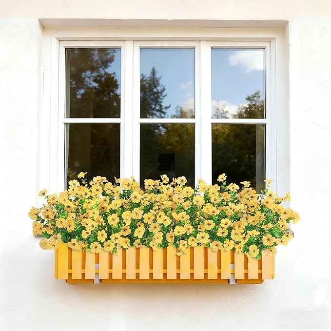 Bassion Artificial Flowers for Outdoors, 24 Bundles UV Resistant Fake Flowers - Image 7