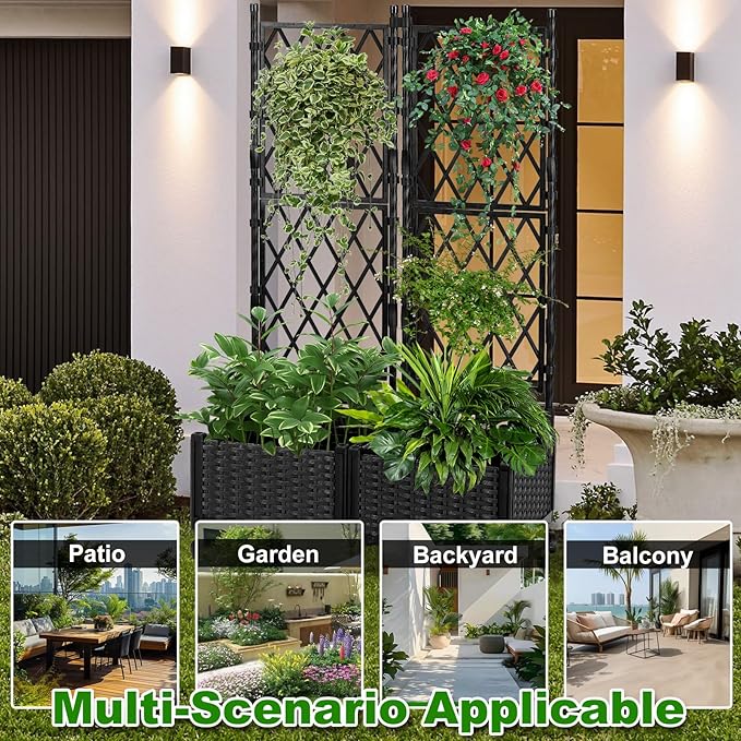 Raised Garden Beds with Screen Outdoor, Garden Trellis - Image 3