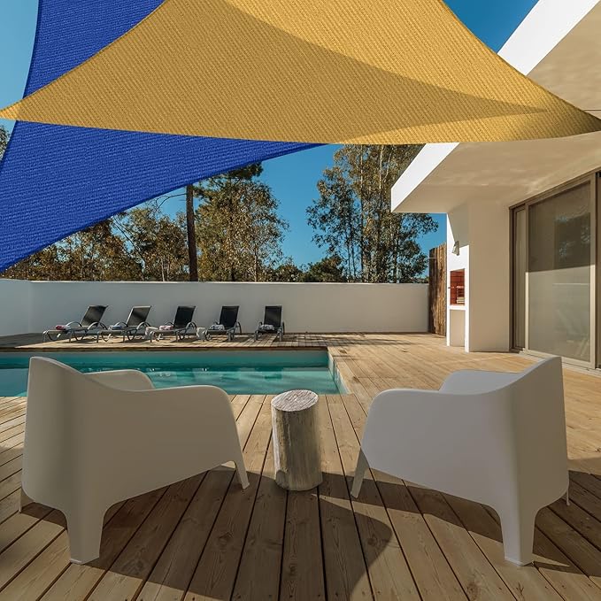 AsterOutdoor Sun Shade Sail Triangle 10' x 10' x 10' UV Block Canopy - Image 6