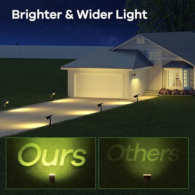 Consciot Solar Spotlights Outdoor, IP67 Waterproof 2-in-1 Solar Spot Lights - Image 4