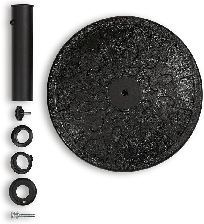 Backyard Expressions 20 lb Round Patio Umbrella Base – Heavy Duty Resin-Coated - Image 6