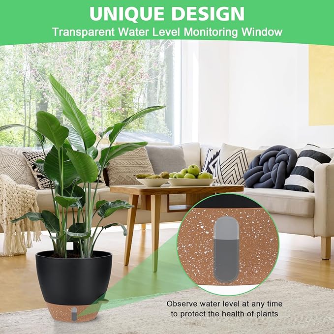 12" 10" 9" 8" Self Watering Pots - Image 4