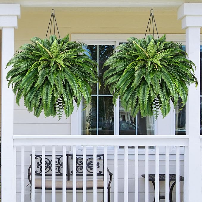 MARTINE MALL 2Pcs 48'' Fake Ferns Look Real Artificial Ferns - Image 6