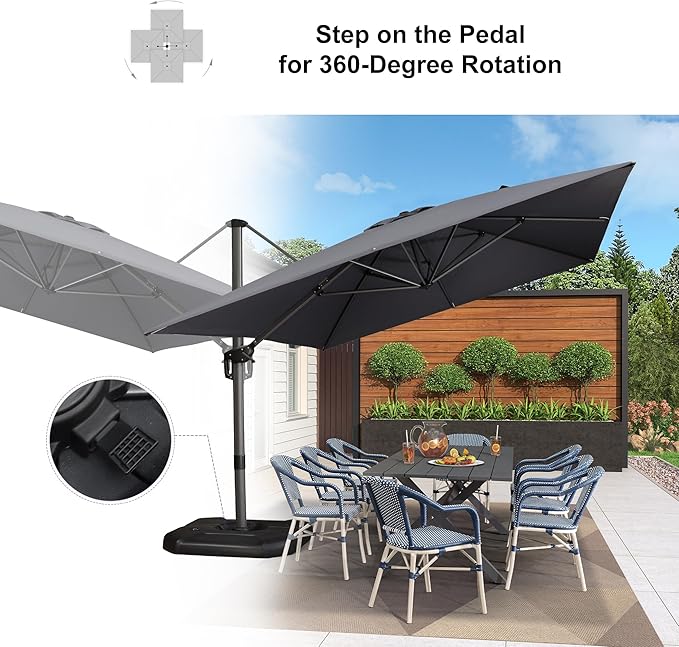 PURPLE LEAF 10'×13' Patio Umbrella - Image 5
