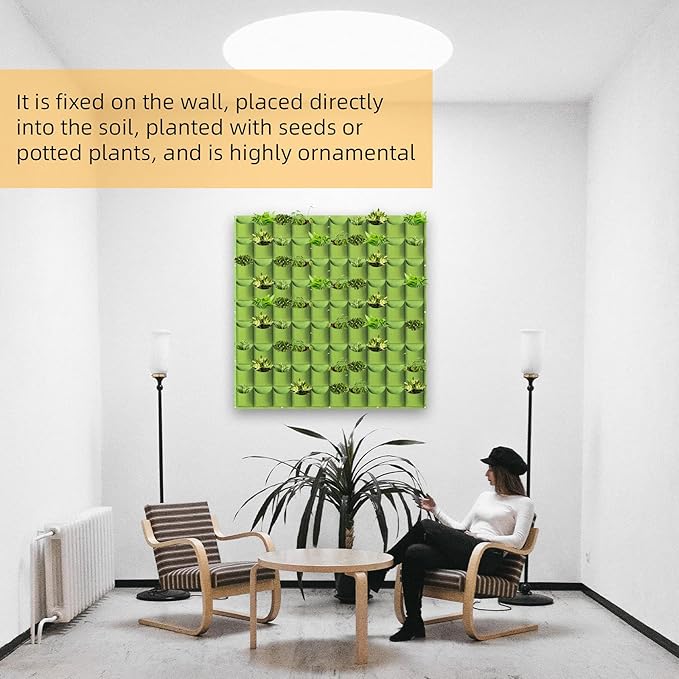 Hanging Planting Grow Bags, 90 Pockets Hanging Vertical Wall Planter Wall - Image 6