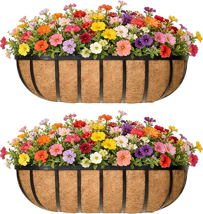 36 Inch Railing Planter Window Box Deck Balcony Rail Planter by EIMQUVW