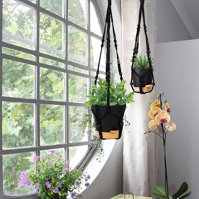 GARDIFE Hanging Planters for Indoor Plants, Macrame Plant Hanger, 35 Inches - Image 2