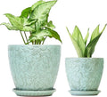 8 Inch + 6 Inch Plant Pots for Indoor Plants, Ceramic Planter by Bestseler