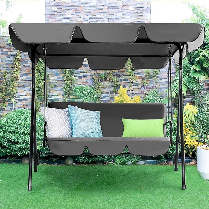 AECOJOY 3-Seat Outdoor Clearance Porch Swings - Image 7