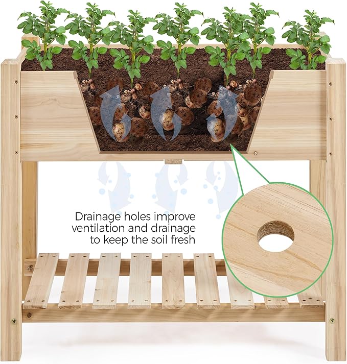 Yaheetech 34x18x30in Raised Garden Bed, Planter Box - Image 7